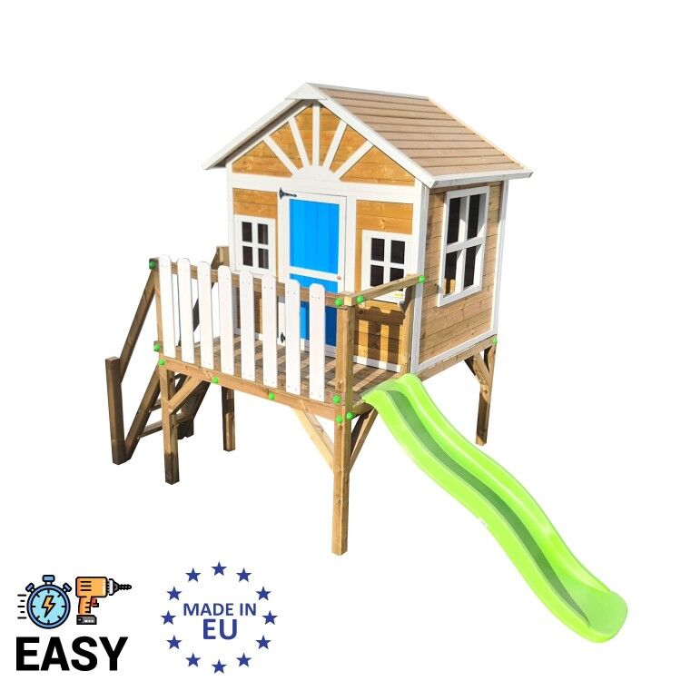 Caseta infantil de fusta per panells Masgames VISBY elevada 90 cm