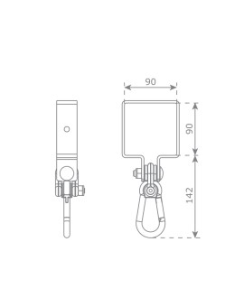 Ganxo de gronxador quadrat MASGAMES
