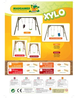 Gronxador individual de fusta quadrada Masgames XYLO XL