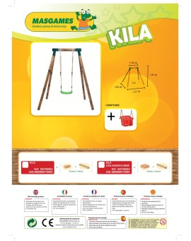 Gronxador individual de fusta rodona Masgames KILA L