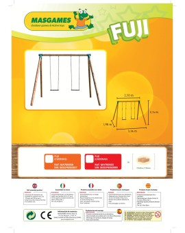 Gronxador individual de fusta rodona Masgames FUJI Adults