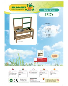 Cuineta infantil de fusta per a l'exterior Masgames SPICY Horeca