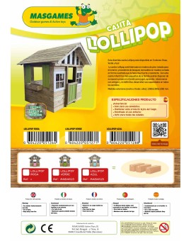 Caseta de fusta Masgames LOLLIPOP Blanca