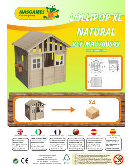 Caseta de fusta Masgames LOLLIPOP XL NATURAL