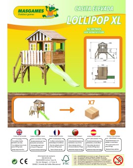Caseta de fusta Masgames LOLLIPOP XL Elevada