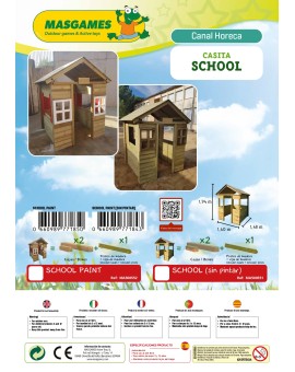 Caseta de fusta Masgames SCHOOL Paint