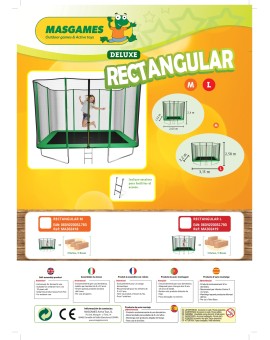 Llit elàstic MASGAMES Rectangular Deluxe M