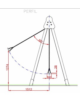 Gronxador biplça amb seients plans
