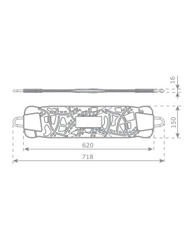 Seient de gronxador en cautxú flexible Arc: Homologat i amb cadenes d'acer inoxidable (INOX)