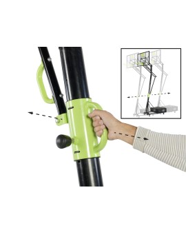 Cistella de bàsquet Galaxy transportable i regulable (cèrcol flexible)