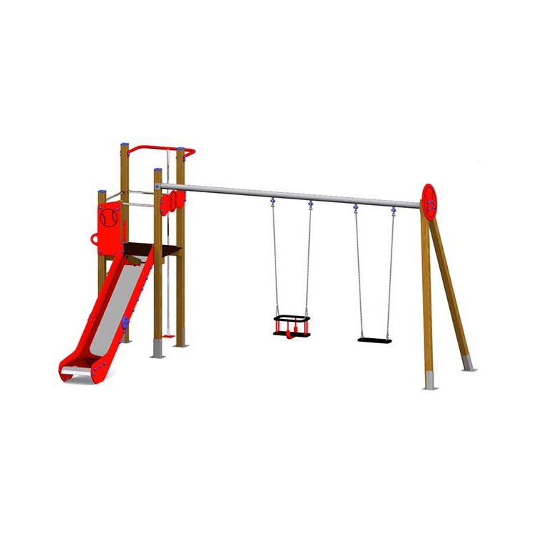 Parc infantil Beisbol amb gronxador doble