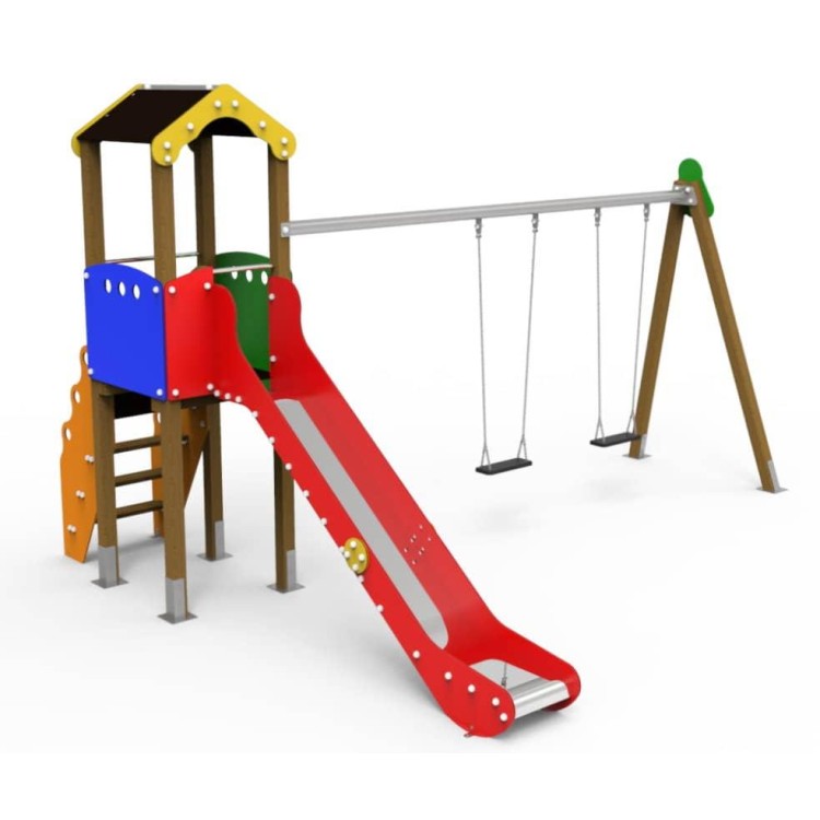 Parc infantil Tokio amb gronxador doble
