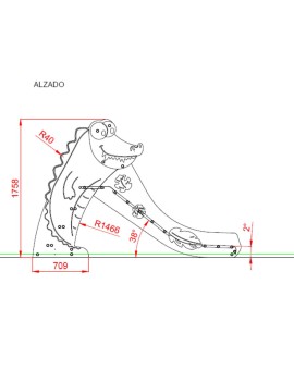 Tobogan COCODRIL Mini 90 cm