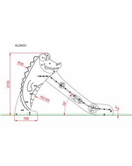 Tobogan COCODRIL Gran 136 cm