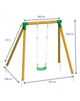 Gronxador individual de fusta rodona Masgames KILA L