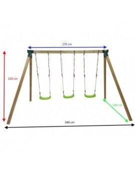 Gronxador triple de fusta quadrada Masgames NORI XL