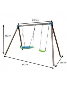 Gronxador triple de fusta quadrada Masgames AKINA XL