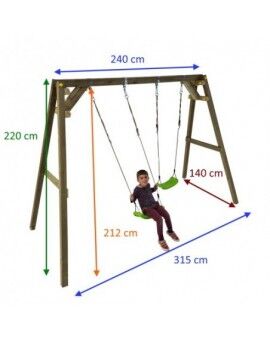 Gronxador doble de fusta quadrada Masgames XYLO XL