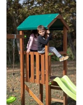 Parc infantil Masgames CARLIT M sostre de lona amb gronxador doble