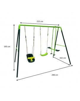 Gronxador triple metàl·lic Masgames GINGO + seient nadó