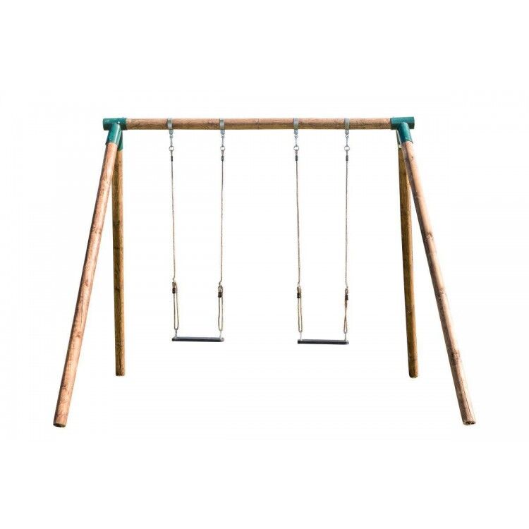 Gronxador doble de fusta rodona Masgames FUJI Adults (cautxú i cordes)