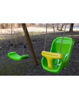 Gronxador doble de fusta quadrada Masgames KARAI JUNIOR XL + seient nadó