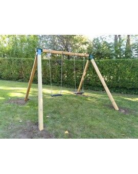 Gronxador doble de fusta quadrada Masgames KARAI DELUXE Adults (cautxú i cadenes)