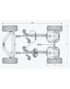 Quadricicle de pedales BERG Duo Coaster BFR