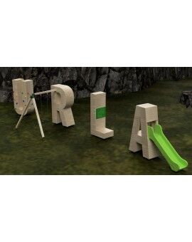 Lletres Gegants Masgames ALPHAPLAY amb pedres d'escalada color natural