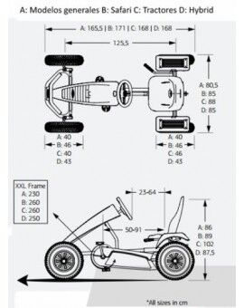 Kart de pedals BERG B.Super Blue BFR XXL