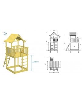 Parc infantil Masgames PAGODA XL amb gronxador