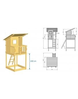 Parc infantil Masgames BEACH HUT XL amb gronxador