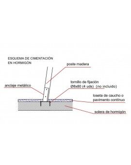 Gronxador doble de fusta Masgames DRACO (seients mixtes)