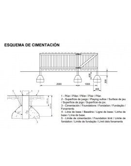 Pilar per tanca de fusta Masgames - Perfil 68x68 mm.