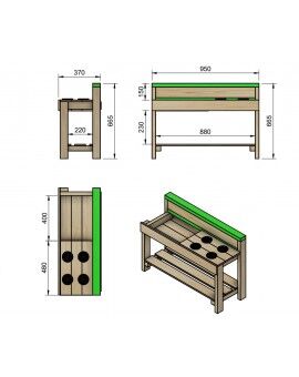 Caseta de fusta Masgames LOLLIPOP XXL Horeca + Cuineta