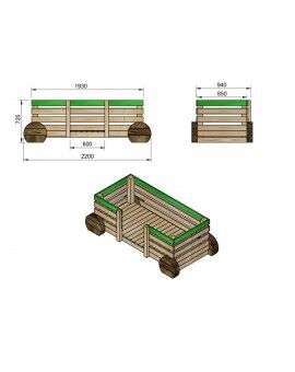 Parc infantil Masgames TREN PINXO: Locomotora + 2 vagons