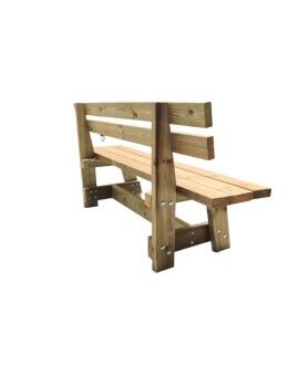 Taula de fusta exterior MASGAMES CALELLA amb bancs amb respatller MASGAMES VIC