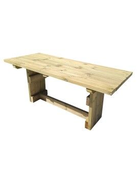 Taula de fusta exterior MASGAMES CALELLA amb bancs amb respatller MASGAMES VIC