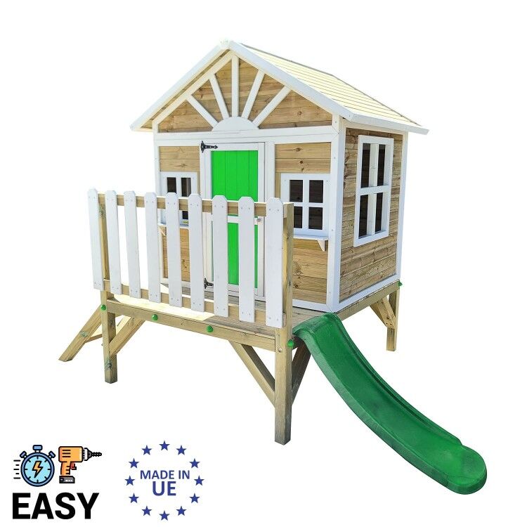 Caseta infantil de fusta per panells Masgames VISBY elevada 60 cm